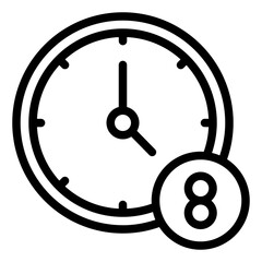 Working Hours outline icon
