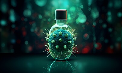 viruses vaccine digital art generative ai