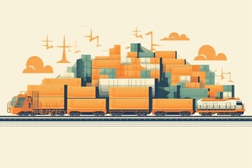 Global delivery of goods by train, truck, and ship. Accepting online orders. Generative AI