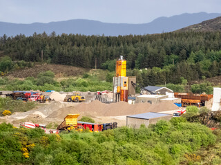 Production site of sand and gravel close to Muckish Mountain, County Donegal, Ireland