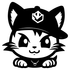 Cute cat vecter illustration 