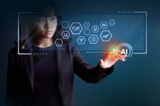 AI,Artificial intelligence concept, nervous system, business artificial intelligence, using AI in data management, businessman using artificial intelligence digital network concept Web 3.0..