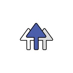 Fototapeta na wymiar Growth Arrow icon design with white background stock illustration
