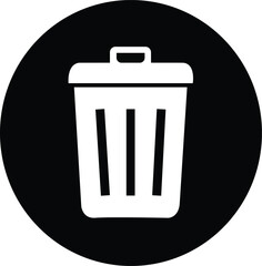 Simple black bin icon. Stroke pictogram. isolated on a white background. Premium quality symbol. sign for mobile app and web sites.