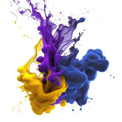 color splash isolated on white