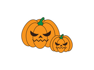 pumpkin halloween design element