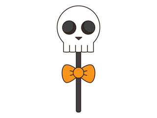 halloween skull stick element design