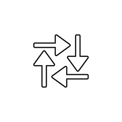 All Diection icon design with white background stock illustration