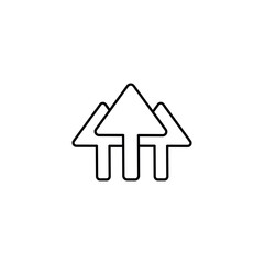 Growth Arrow icon design with white background stock illustration