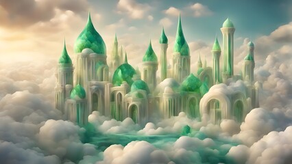 emerald city in the clouds