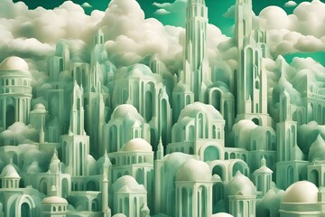 emerald city in the clouds