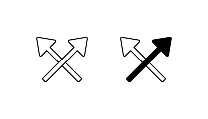 Intersect icon design with white background stock illustration