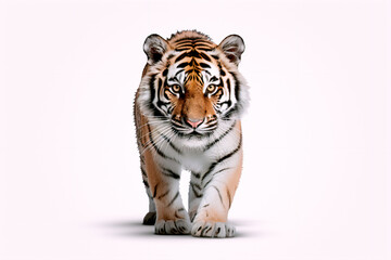 Tiger on a white isolated background 