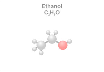 Ethanol. Simplified scheme of the molecule.
Drinking alcohol. Causes degeneration of the human liver.

