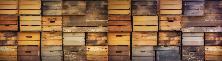 Beekeeper beekeeping background banner with panoramic wallpaper
