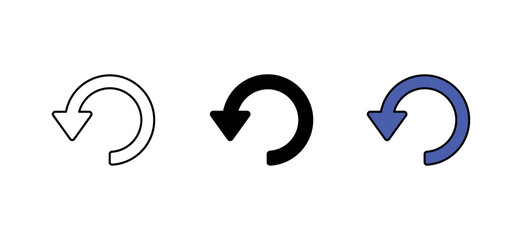 Return icon design with white background stock illustration