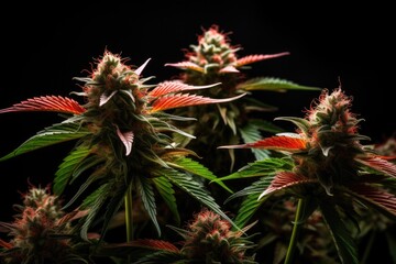 Close up shot of marijuana plant