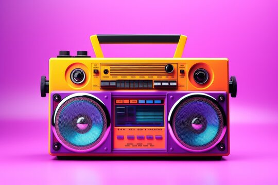 Retro boombox music player