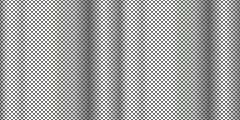 Vector stainless steel metallic seamless pattern. Realistic metal net. Holes perforated wallpaper. Glitzy shiny chrome industrial surface pattern repeat. Endless polished aluminum tile background