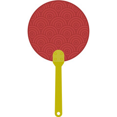 Aesthetic Manual Handle Hand Fan Chuseok Circle Style Collection