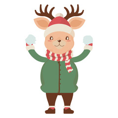 Christmas Deer Illustration