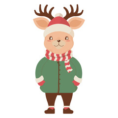 Christmas Deer Illustration