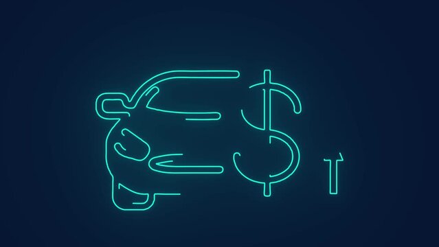 Car high interest mortgage  interest rates animation