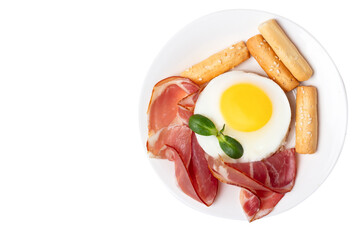 fried eggs and bacon