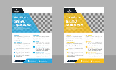 Fototapeta na wymiar Corporate Modern Business Flyer Template ,Creative Modern Business Multipurpose Brochure Template Design, VectorTemplate Design In A4 Size. 
