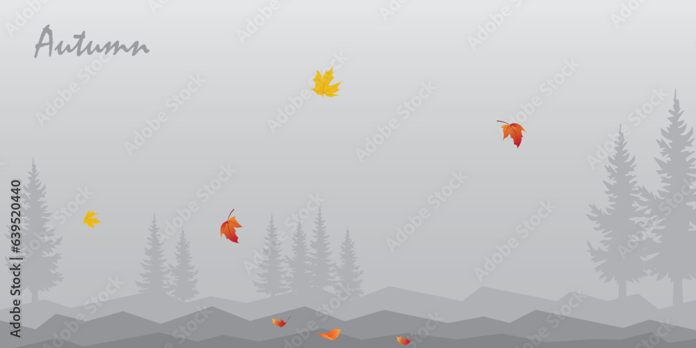 Poster background design with minimalist colors with an autumn theme.