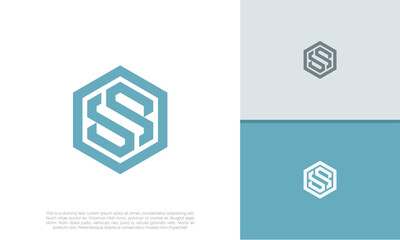 Initials S logo design. Initial Letter Logo. Innovative high tech logo template.	
