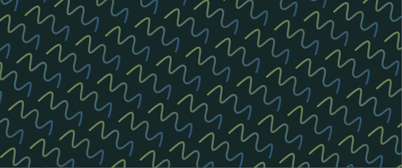 abstract seamless gradient line pattern on a dark background, colorful gradient wavy line doodle pattern for background, card, event, banner
