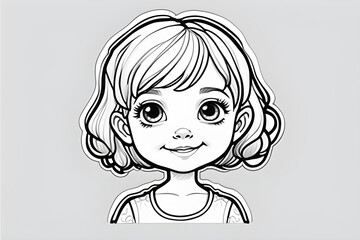 cute girl. Generative AI
