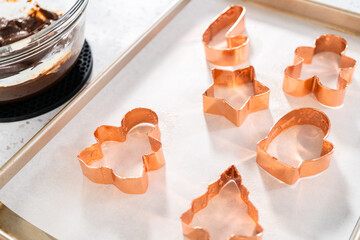 Christmas cookie-cutter peppermint fudge