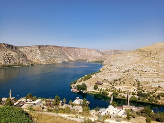 On the banks of the river Euphrates, Turkey, south, summer 2023, sunny, 