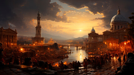 Plakat Artistic depiction of Ancient Rome