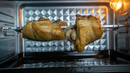 delicious seasoned roast pork roasted by the oven