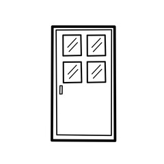 Simple outline door icon