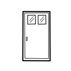 Simple outline door icon