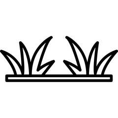 Grass Line icon vector