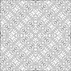 Stylish texture with figures from lines.Abstract geometric black and white pattern for web page, textures, card, poster, fabric, textile. Monochrome graphic repeating design. 