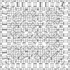 Stylish texture with figures from lines.Abstract geometric black and white pattern for web page, textures, card, poster, fabric, textile. Monochrome graphic repeating design. 