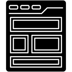 Website Layout Solid Icon
