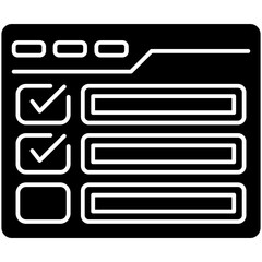 Website Checklist Solid Icon