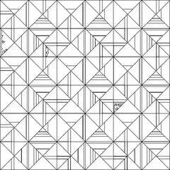  Stylish texture with figures from lines.Abstract geometric black and white pattern for web page, textures, card, poster, fabric, textile. Monochrome graphic repeating design. 