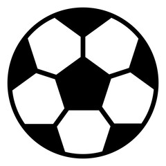 Fototapeta premium Football soccer ball icon. Black and White line art style, editable vector Illustration file on transparent background.