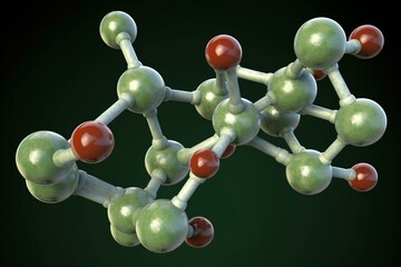 Illustration of a molecule called cannabivarol. Generative AI