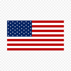 Vector illustration of the flag of the United States of America.