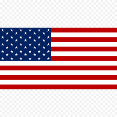 Vector illustration of the flag of the United States of America.