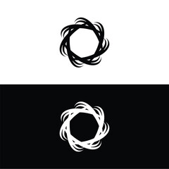 Circle vector logo template design . Circle icon . Circle silhouette